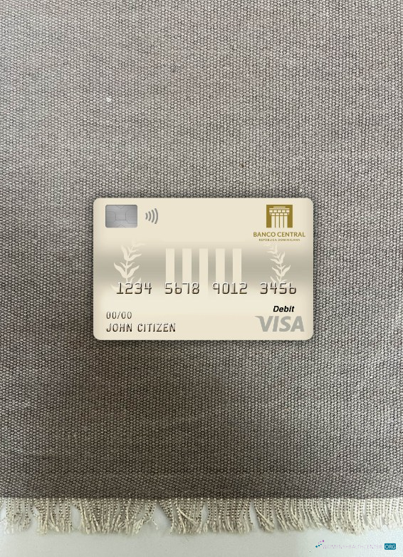 Download Dominican Republic Central bank visa debit card photolook front Photoshop template